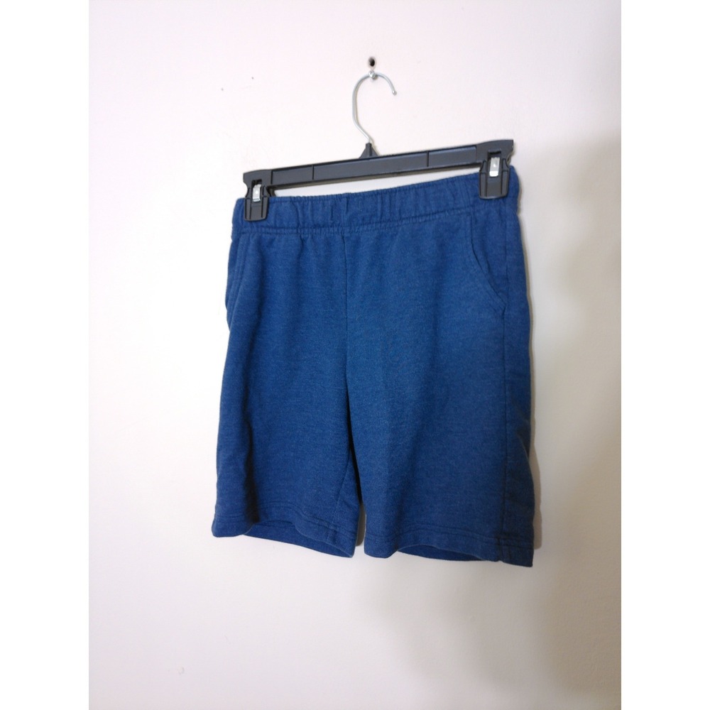 Cat & Jack Knit Shorts Youth M 8/10 Navy Blue Heathered Elastic Waist Pockets